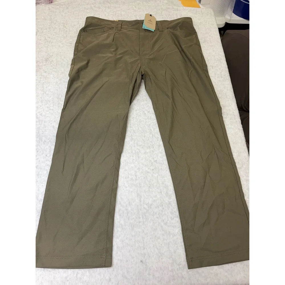 Prana Brion‎ Slim Pant II Slate Green Mens 42x30 ReZion Recycled Nylon 1965551